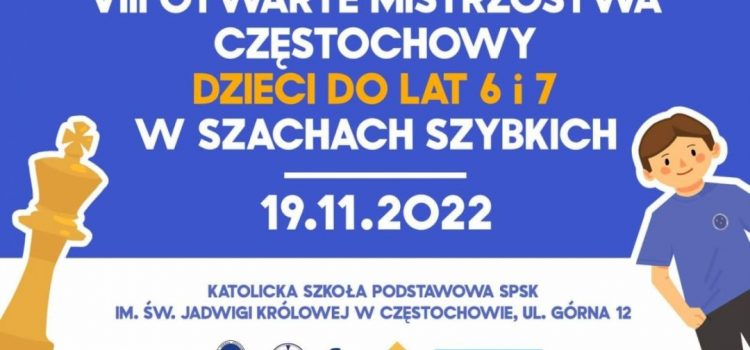 VIII Otwarte Mistrzostwa Częstochowy Dzieci do lat 6 i 7 w Szachach Szybkich